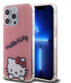 Zadný kryt Hello Kitty IML Daydreaming Logo pre Apple iPhone 13 Pro, ružové