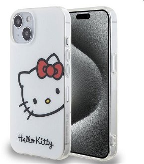 Zadný kryt Hello Kitty IML Head Logo pre Apple iPhone 13, biela