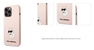 Zadný kryt Karl Lagerfeld Liquid Silicone Choupette NFT pre Apple iPhone 13 Pro, ružové 1