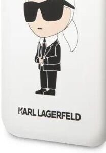 Zadný kryt Karl Lagerfeld Liquid Silicone Ikonik NFT pre Apple iPhone 11, biela 8