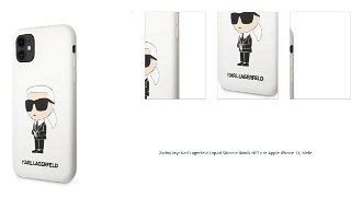 Zadný kryt Karl Lagerfeld Liquid Silicone Ikonik NFT pre Apple iPhone 11, biela 1