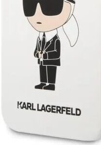 Zadný kryt Karl Lagerfeld Liquid Silicone Ikonik NFT pre Apple iPhone 13, biele 8