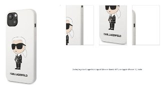 Zadný kryt Karl Lagerfeld Liquid Silicone Ikonik NFT pre Apple iPhone 13, biele 1