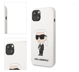 Zadný kryt Karl Lagerfeld Liquid Silicone Ikonik NFT pre Apple iPhone 13, biele 4