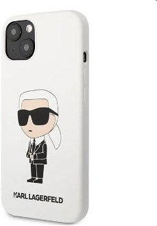 Zadný kryt Karl Lagerfeld Liquid Silicone Ikonik NFT pre Apple iPhone 13, biele 2