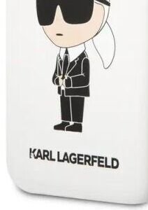 Zadný kryt Karl Lagerfeld Liquid Silicone Ikonik NFT pre Apple iPhone 13 Pro Max, biele 8