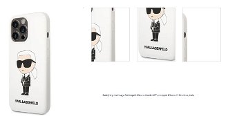 Zadný kryt Karl Lagerfeld Liquid Silicone Ikonik NFT pre Apple iPhone 13 Pro Max, biele 1
