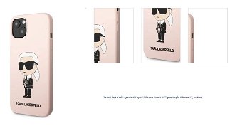 Zadný kryt Karl Lagerfeld Liquid Silicone Ikonik NFT pre Apple iPhone 13, ružová 1