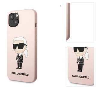 Zadný kryt Karl Lagerfeld Liquid Silicone Ikonik NFT pre Apple iPhone 13, ružová 3