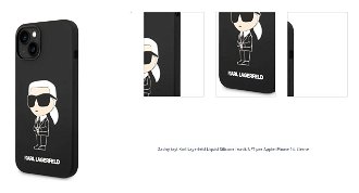 Zadný kryt Karl Lagerfeld Liquid Silicone Ikonik NFT pre Apple iPhone 14, čierne 1