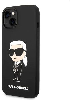 Zadný kryt Karl Lagerfeld Liquid Silicone Ikonik NFT pre Apple iPhone 14, čierne