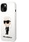 Zadný kryt Karl Lagerfeld Liquid Silicone Ikonik NFT pre Apple iPhone 14 Plus, biela