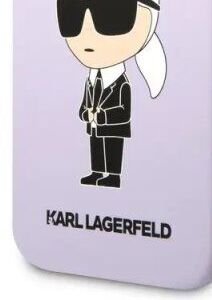 Zadný kryt Karl Lagerfeld Liquid Silicone Ikonik NFT pre Apple iPhone 14 Plus, fialová 8