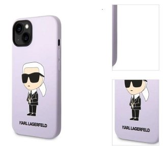 Zadný kryt Karl Lagerfeld Liquid Silicone Ikonik NFT pre Apple iPhone 14 Plus, fialové 3