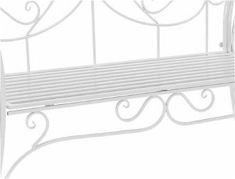 Záhradná lavička Etelia - biela 5