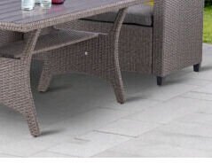 Záhradná rohová lavica s jedálenským stolom Stansted, šedý% 9