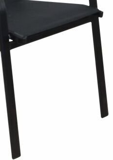 Záhradná stolička Aldera - tmavosivá / čierna 9