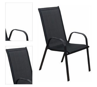 Záhradná stolička Aldera - tmavosivá / čierna 4