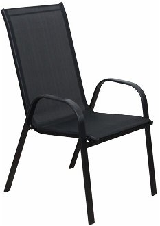 Záhradná stolička Aldera - tmavosivá / čierna 2