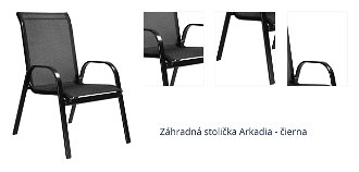 Záhradná stolička Arkadia - čierna 1