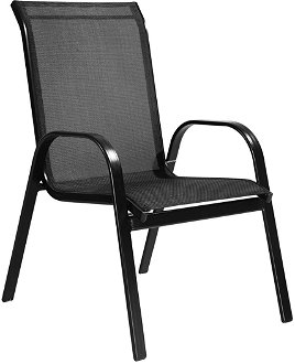 Záhradná stolička Arkadia - čierna
