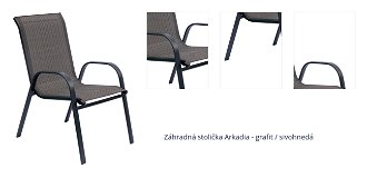 Záhradná stolička Arkadia - grafit / sivohnedá 1