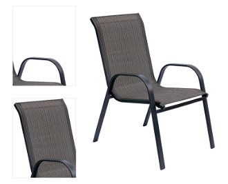 Záhradná stolička Arkadia - grafit / sivohnedá 4