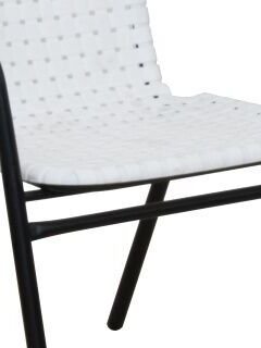 Záhradná stolička Bergola - biela / čierna 5