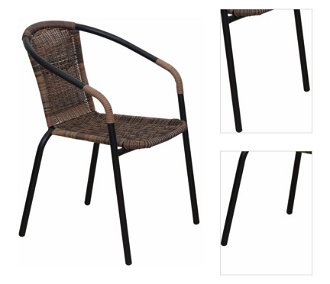 Záhradná stolička Doren - hnedá / čierna 3