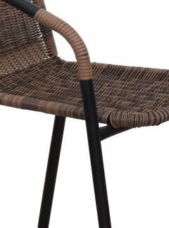 Záhradná stolička Doren - hnedá / čierna 5