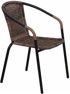 Záhradná stolička Doren - hnedá / čierna 2