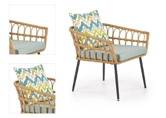 Záhradná stolička Gardena 1S - prírodná / sivá / čierna / kombinácia farieb 4