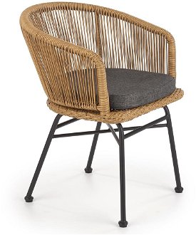 Záhradná stolička K400 - prírodná / sivá / čierna 2