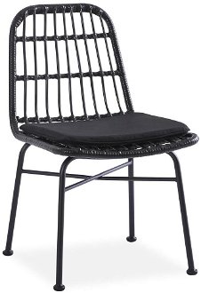 Záhradná stolička K401 - čierna / sivá 2