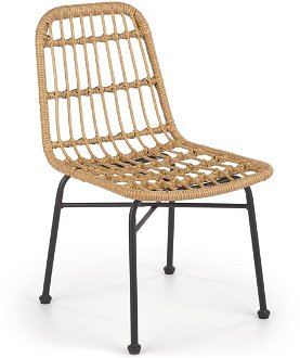 Záhradná stolička K401 - prírodná / čierna 2