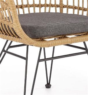 Záhradná stolička K456 - prírodná / sivá / čierna 5