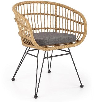 Záhradná stolička K456 - prírodná / sivá / čierna 2
