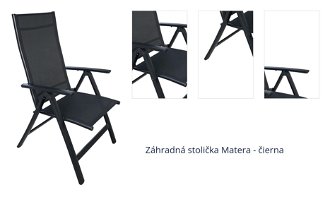 Záhradná stolička Matera - čierna 1