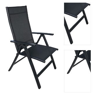 Záhradná stolička Matera - čierna 3
