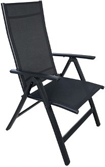 Záhradná stolička Matera - čierna 2