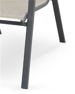 Záhradná stolička Mosler - sivá / tmavosivá 9