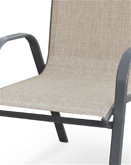 Záhradná stolička Mosler - sivá / tmavosivá 5