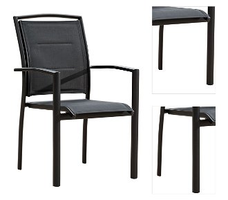 Záhradná stolička Vita - čierna 3