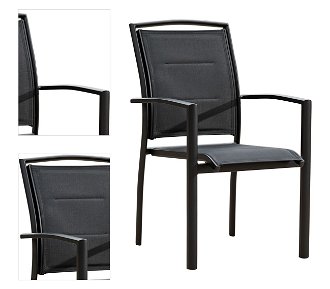 Záhradná stolička Vita - čierna 4
