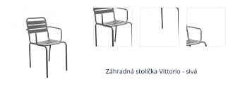 Záhradná stolička Vittorio - sivá 1