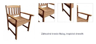 Záhradné kreslo Malay, tropické drevo% 1