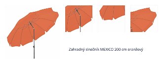 Zahradný slnečník MEXICO 200 cm oranžový 1