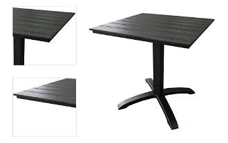 Záhradný stôl Verneda čierny 70x70 4