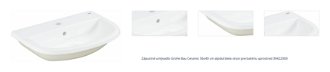 Zápustné umývadlo Grohe Bau Ceramic 56x40 cm alpská biela otvor pre batériu uprostred 39422000 1