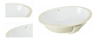Zápustné umývadlo Grohe Bau Ceramic 56x42 cm alpská biela bez otvoru pre batériu 39423000 4